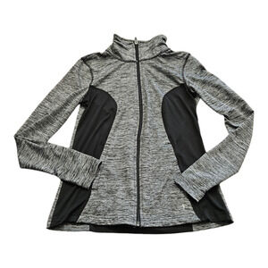 Danskin Small Gray and Black Long Sleeve Zip Closure Jacket
